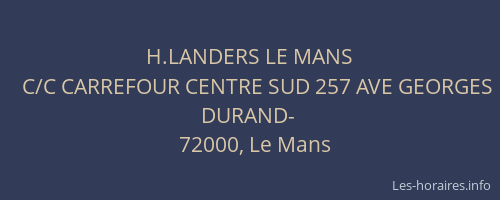 H.LANDERS LE MANS