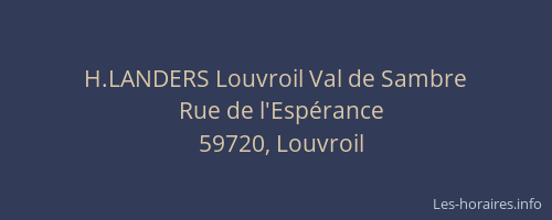 H.LANDERS Louvroil Val de Sambre