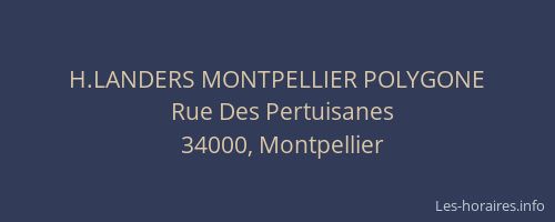 H.LANDERS MONTPELLIER POLYGONE