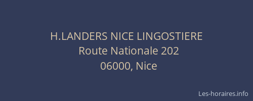 H.LANDERS NICE LINGOSTIERE
