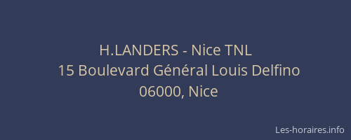 H.LANDERS - Nice TNL