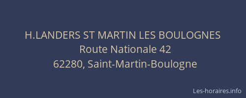 H.LANDERS ST MARTIN LES BOULOGNES