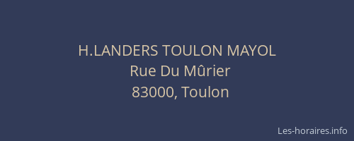 H.LANDERS TOULON MAYOL