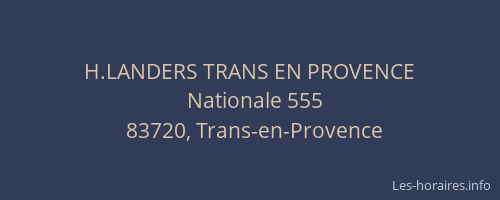 H.LANDERS TRANS EN PROVENCE