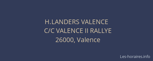 H.LANDERS VALENCE