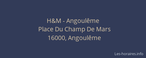 H&M - Angoulême