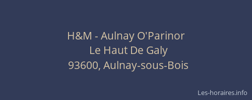 H&M - Aulnay O'Parinor