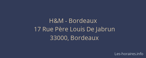 H&M - Bordeaux