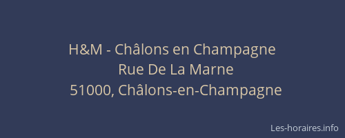 H&M - Châlons en Champagne