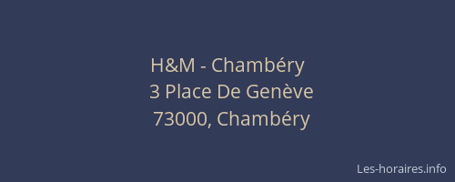 H&M - Chambéry