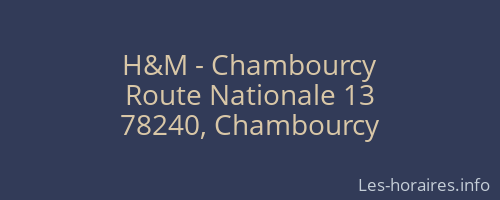 H&M - Chambourcy