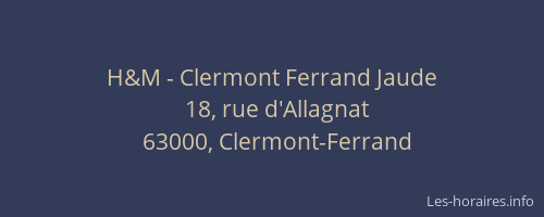 H&M - Clermont Ferrand Jaude