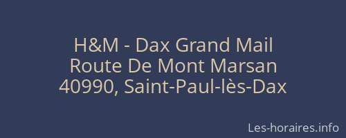 H&M - Dax Grand Mail