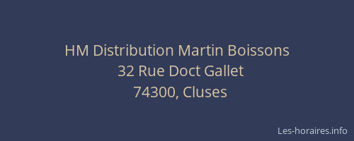 HM Distribution Martin Boissons
