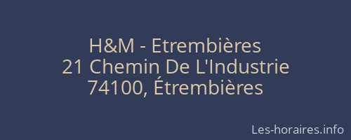 H&M - Etrembières