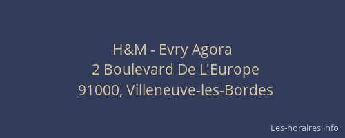 H&M - Evry Agora