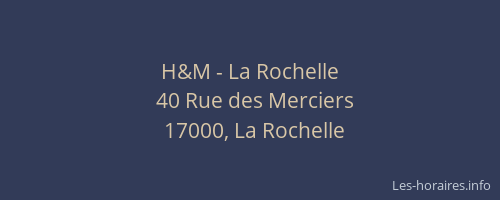 H&M - La Rochelle