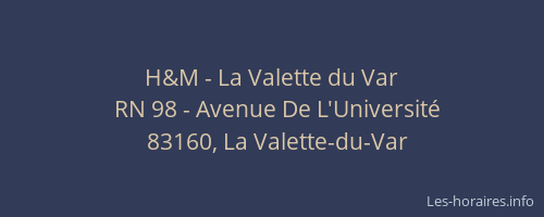 H&M - La Valette du Var
