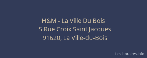 H&M - La Ville Du Bois