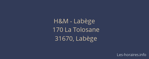 H&M - Labège