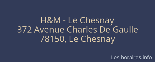 H&M - Le Chesnay