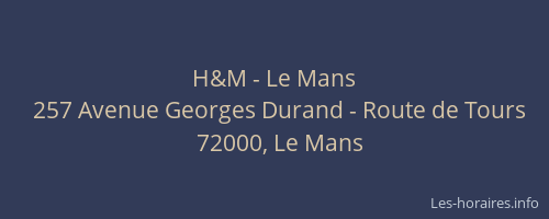H&M - Le Mans