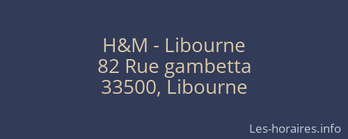 H&M - Libourne