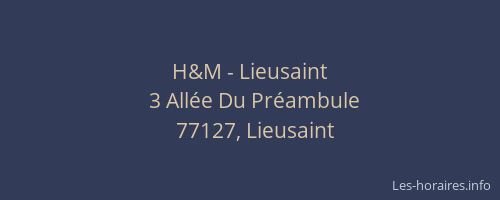H&M - Lieusaint