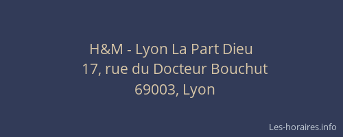 H&M - Lyon La Part Dieu
