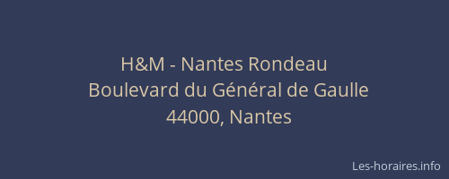 H&M - Nantes Rondeau