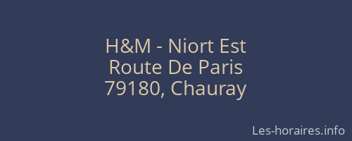 H&M - Niort Est