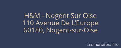 H&M - Nogent Sur Oise