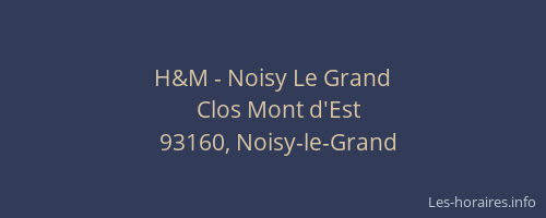 H&M - Noisy Le Grand