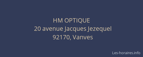 HM OPTIQUE