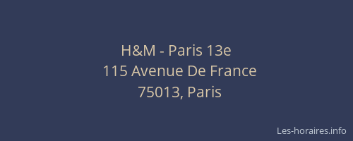 H&M - Paris 13e