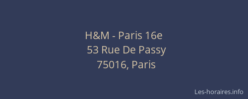 H&M - Paris 16e