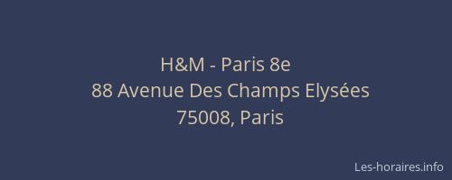 H&M - Paris 8e