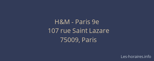 H&M - Paris 9e