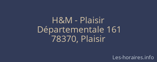 H&M - Plaisir