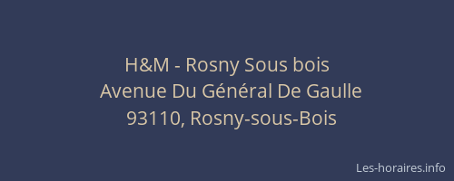 H&M - Rosny Sous bois