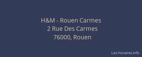 H&M - Rouen Carmes