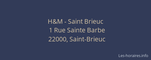 H&M - Saint Brieuc
