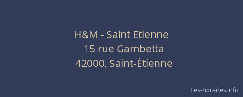 H&M - Saint Etienne