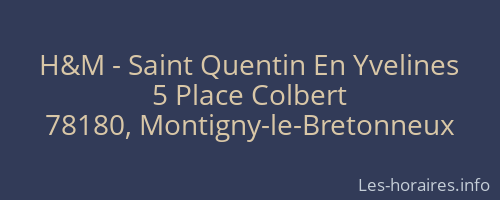 H&M - Saint Quentin En Yvelines