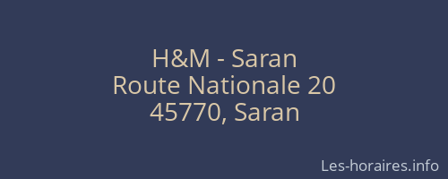 H&M - Saran