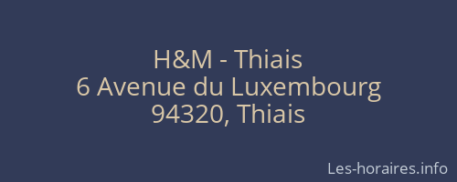 H&M - Thiais