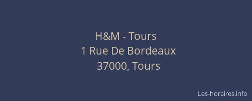 H&M - Tours