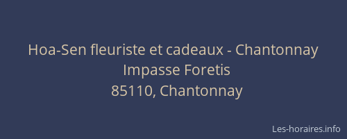 Hoa-Sen fleuriste et cadeaux - Chantonnay