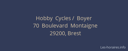 Hobby  Cycles /  Boyer
