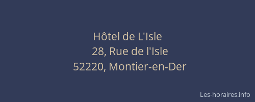 Hôtel de L'Isle